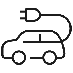 Electric vehicle charging station icon