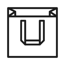 Reusable shopping bag icon